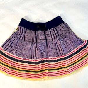 Free People women’s purple/multi layered mini skirt. Size small.